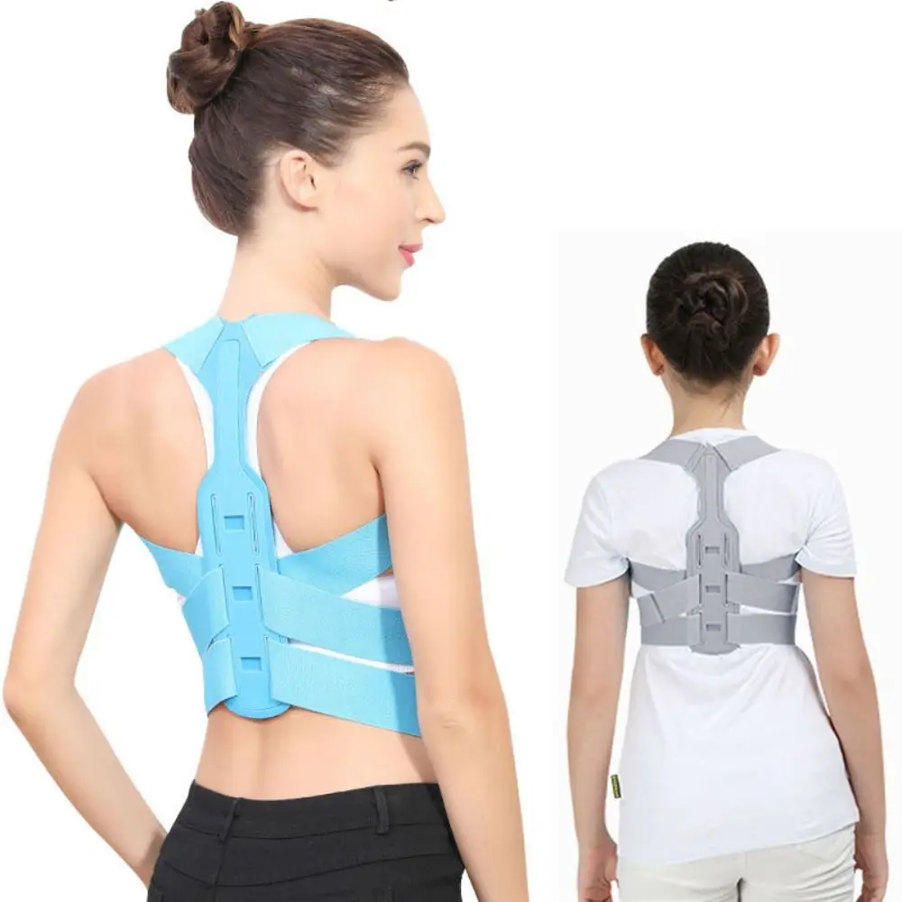 Polyester Back Posture Corrector Full Back Adjustable Back Straightener Black/Pink/Purple EVA Upper Back Brace Children