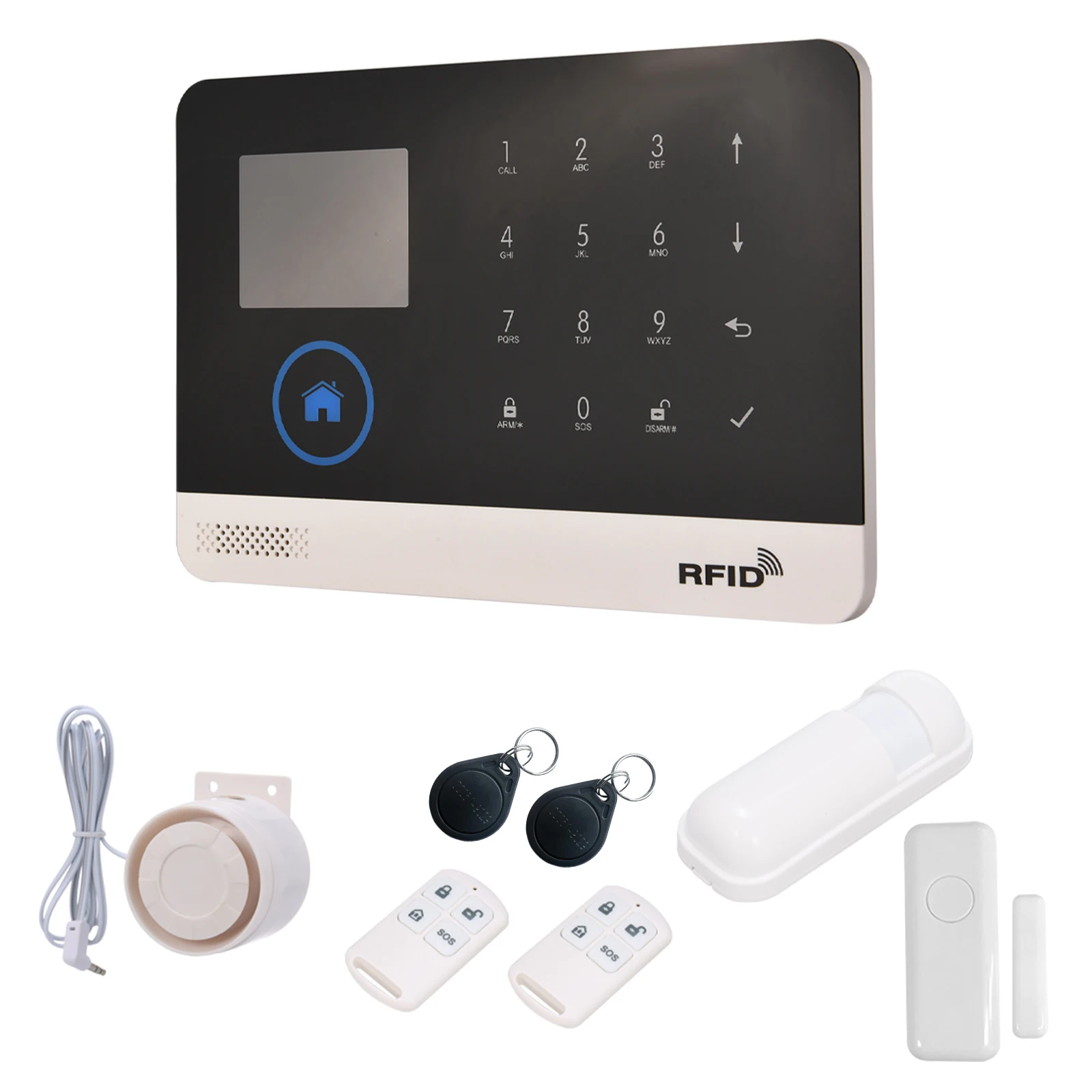 433MHz Wireless WIFI GSM Auto-dial Alarm Security System LCD Display Door Sensor PIR Motion Sensor Remote Control Smart Home