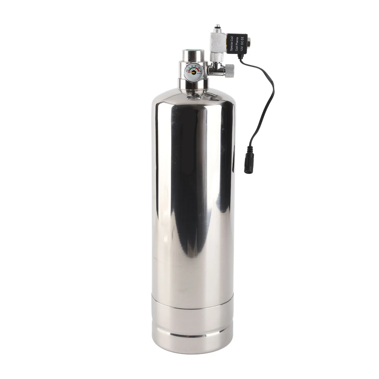 CO2 Generator System Aquarium Carbon Dioxide Generator Kit with Stainless Steel Bottle and Bubble Diffuser
