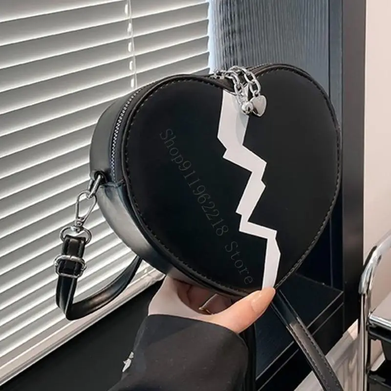 Элегантный сердечный телефон Crossbody Bag с регулируемым ремнем кожи кожи на плечах сумочка для модных энтузиастов 066f