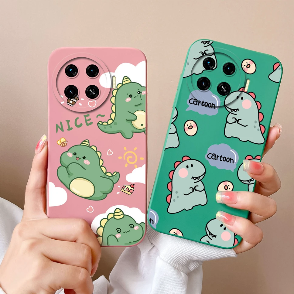 For Tecno Spark 20 Pro Plus 4G Case Cute Cartoon Dinosaur Smooth Liquid Silicone Phone Cover For TecnoSpark20 Pro Plus 4G Fundas