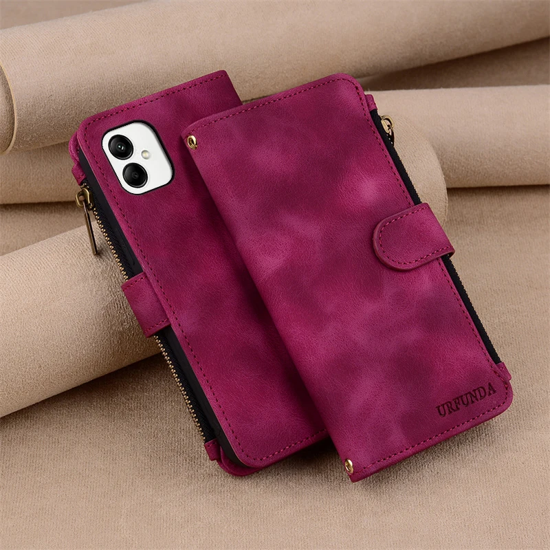 

Для Samsung A05 чехол силиконовый кожаный флип-чехол-кошелек для Samsung Galaxy A05 чехол SM-A055F чехол для телефона Coque Fundas Shell