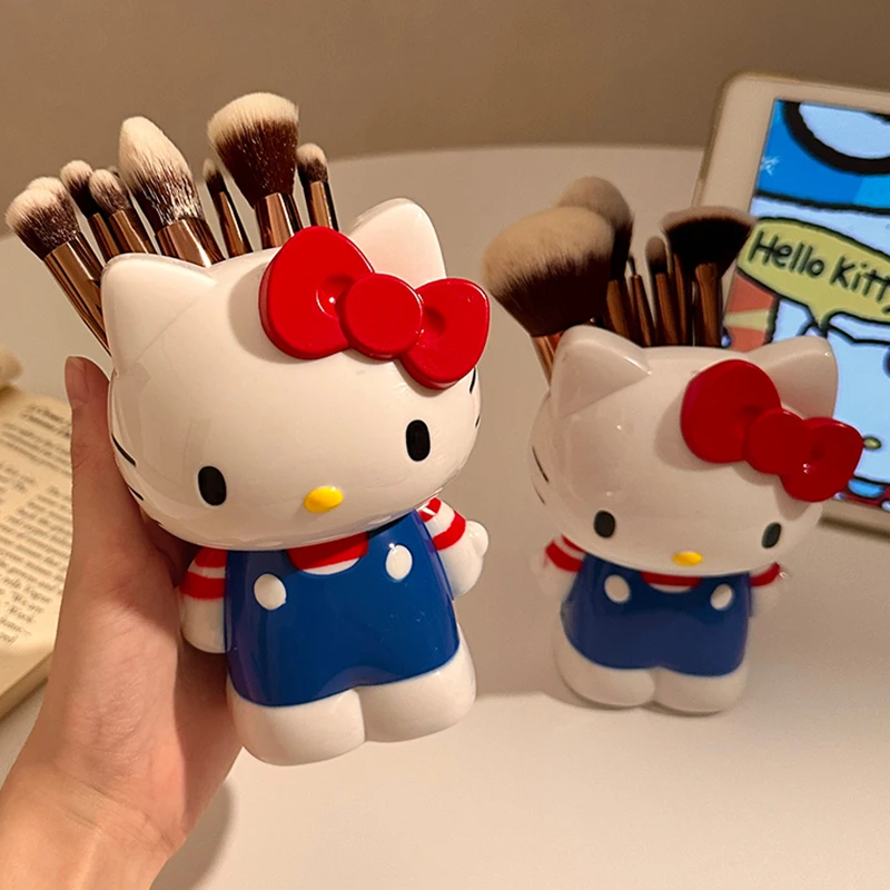 Kawaii Makeup Brush Holder desktop Storage Cute Storage Cup with Large Opening Makeup Brush and Other Item Storage