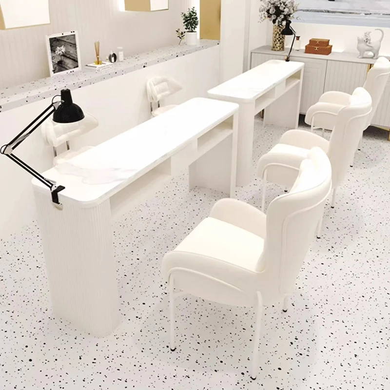 Tavolo per unghie dal design in stile crema Tavolo per manicure moderno salvaspazio Design unico Mesa Para Manicura Mobili per salone professionale