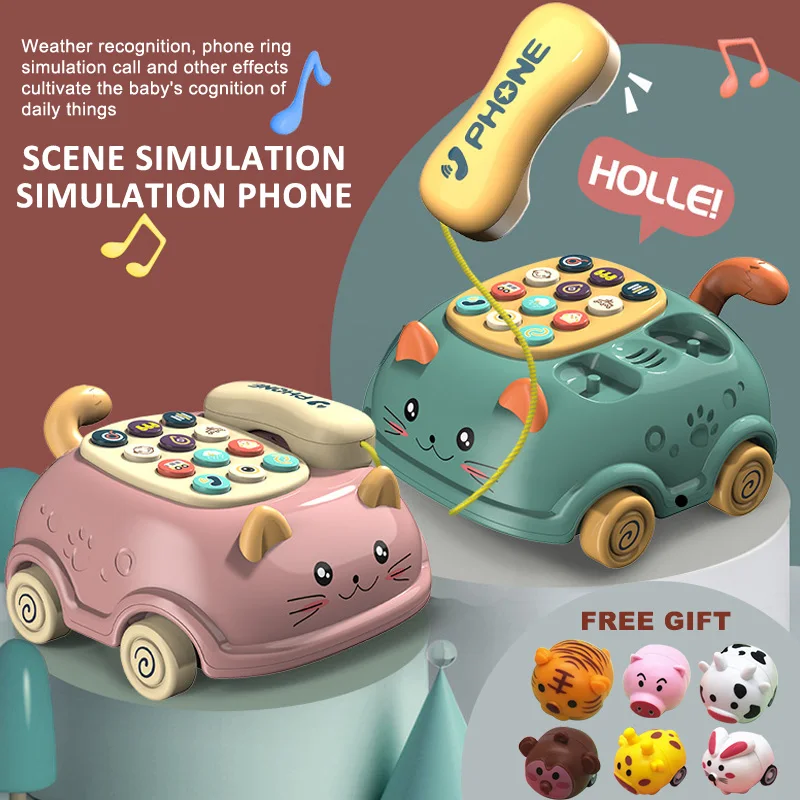 Baby Educational Learning Toys 0-12 Months Montessori Lights Musical Piano Mobile Phone Girl Kids Child Telephone Story Machine