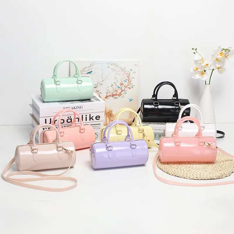 

New Solid Color Jelly Bag Fashionable High Quality Handheld Crossbody Bag Advanced Versatile Multi Functional Mobile Storage Bag