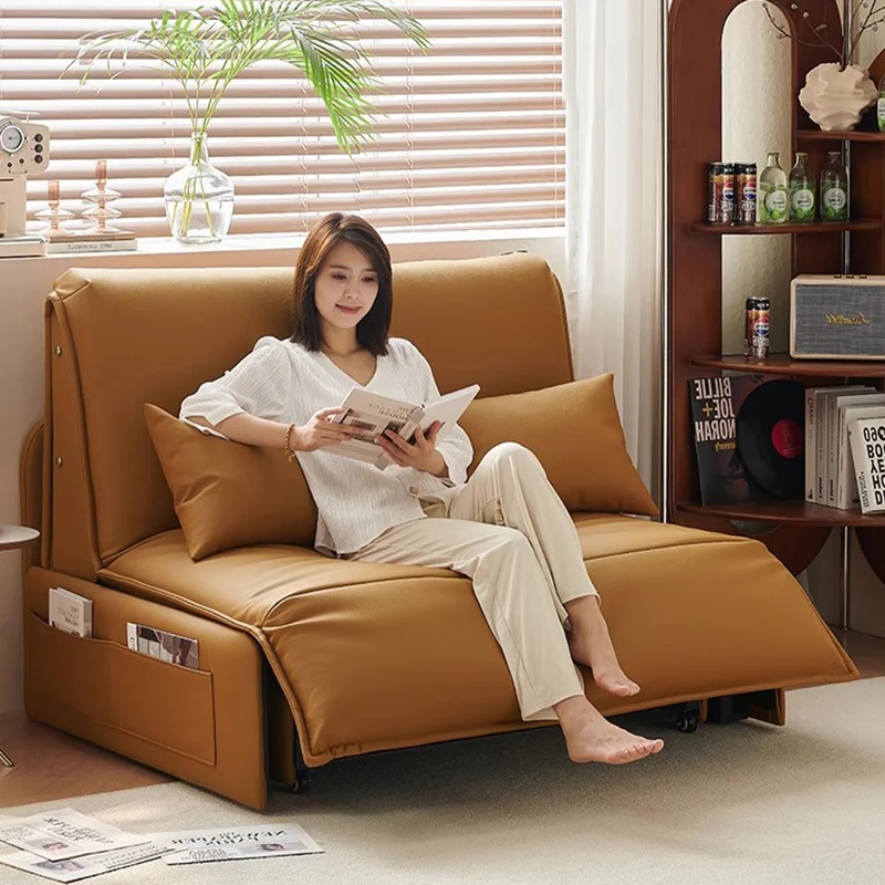 

French Simple Electric Sofa Bed Modern Designer Lounge Puff Living Room Sofa Library Living Room Furniture Canape Salon FYES