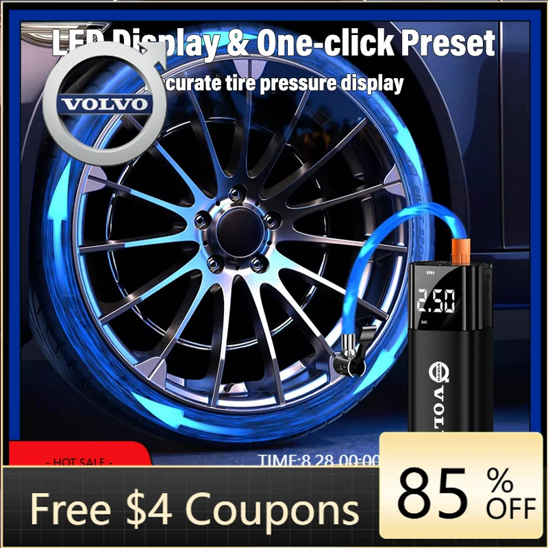 

Wheel Center Caps Car Wireless Air Pump Portable Compressor Multiuse Car Bicycle Electric Tire Pressure Inflator For Volvo V60 V