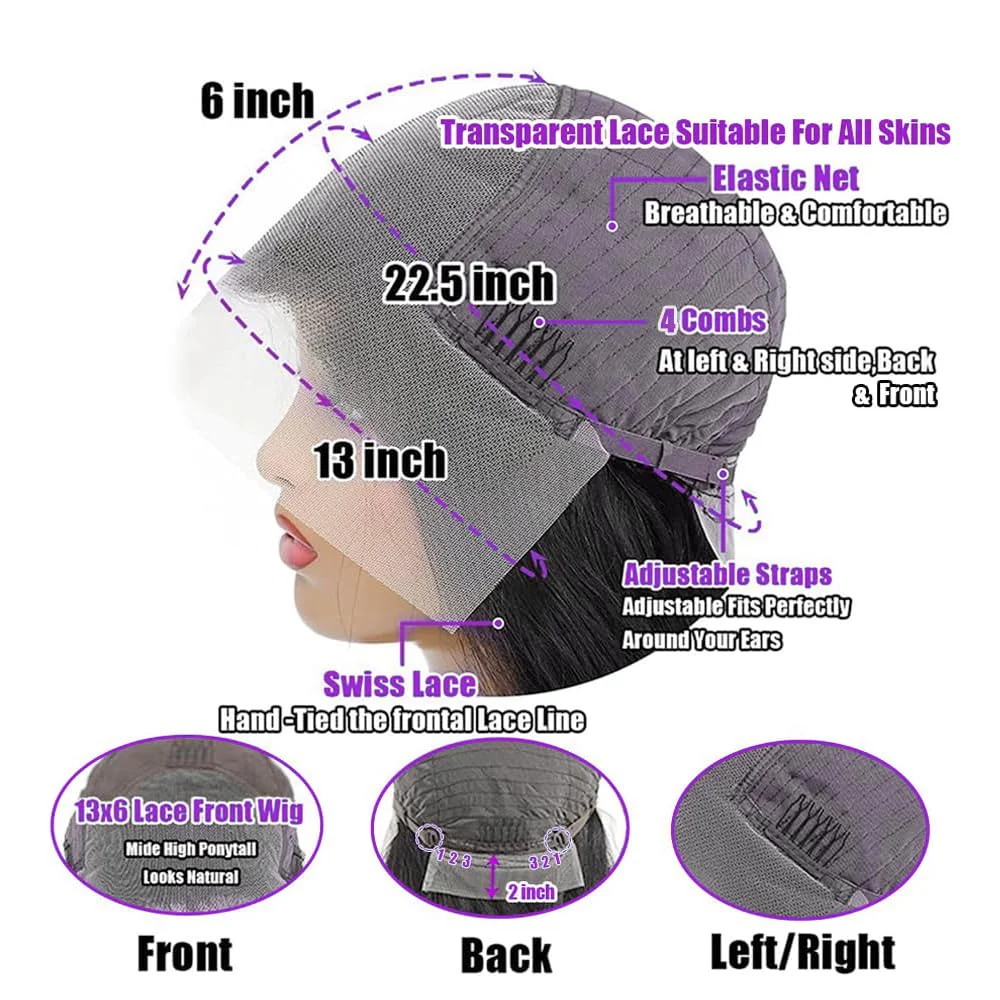 شعر طبيعي مفرود الباروكات للنساء الدانتيل الجبهة الباروكات قبل قطعها غلويليس 13x6 HD الدانتيل الجبهة الباروكات شعر الإنسان