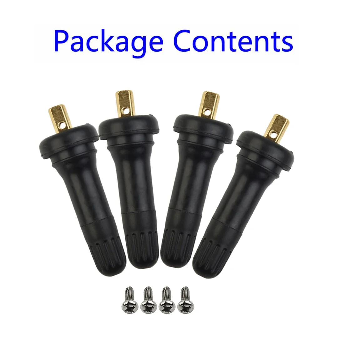 4Pcs Rubber Car Auto Valve Stems TPMS Tire Pressure Monitoring System Kit For Buick For Ford For Cadillac Tire Tool Accessories