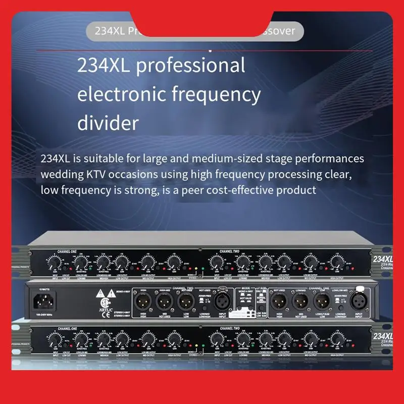 234XL Stage Crossover Professional Bass 2 Crossover 3 Crossover 4 Crossover Electronic Audio Crossover