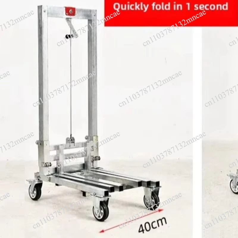 Loading Artifact Lifting Handling Forklift Lift Portable Folding Retractable Trolley Bearing 60Kg Adjustable Hand
