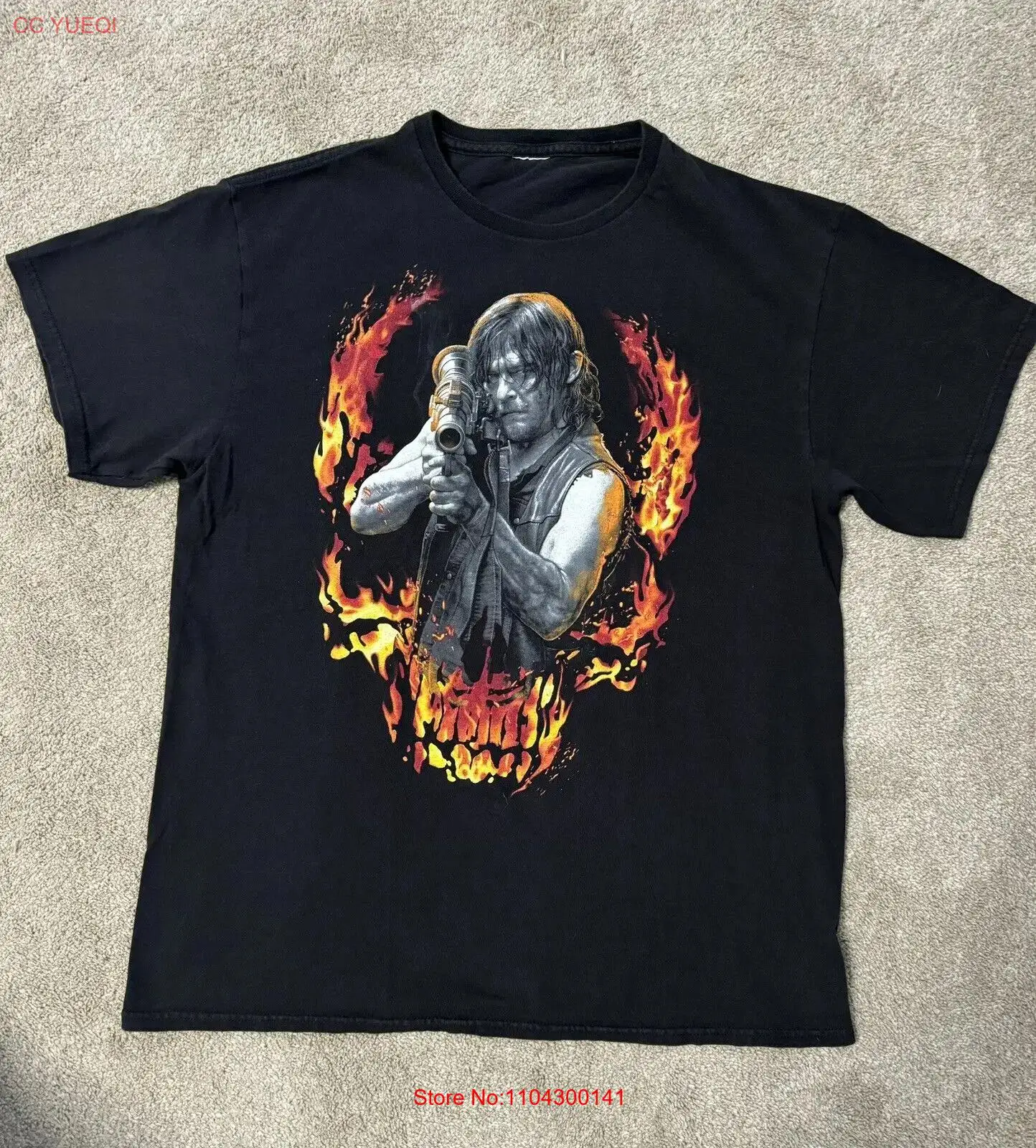 2016 The Walking Dead Daryl Dixon Double Sided T Shirt AMC TV Size L long or short sleeves