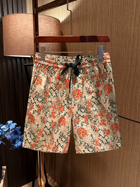 

Мужские шорты с цветочным принтом в стиле ретро, быстросохнущие, водонепроницаемые, летние, новые, модные, пляжные, повседневные, из полиэстера.