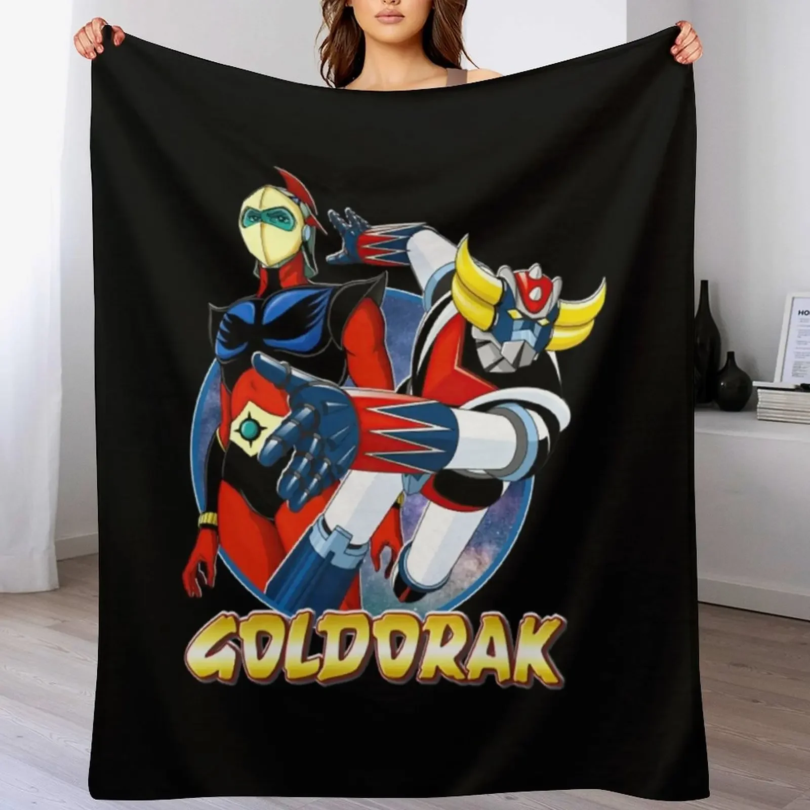 Goldorak (Grendizer) Throw Blanket Giant Sofa Personalized Gift Vintage Blankets