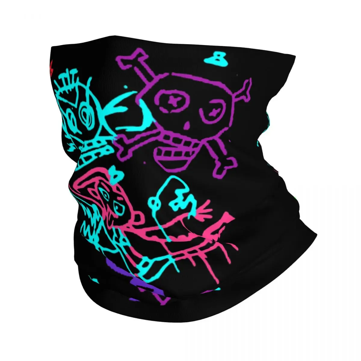 Custom Jinx Monkey Graffiti Bandana Neck Gaiter for Ski Hunting Wrap Scarf League Battle Game Legends Arcane Balaclava Warmer