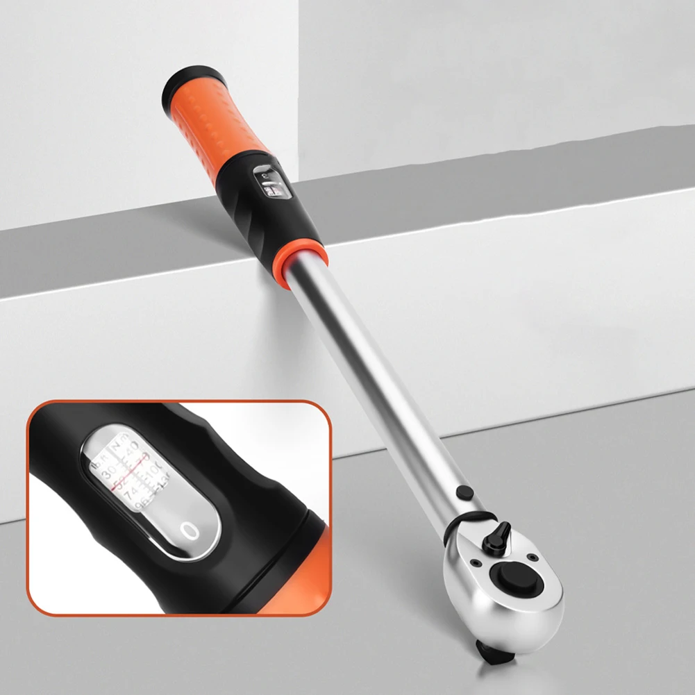Torque Wrench with Square Drive and Adjustable Torque Settings Featuring Smooth Ratchet Head for Precision Bolt Fastening