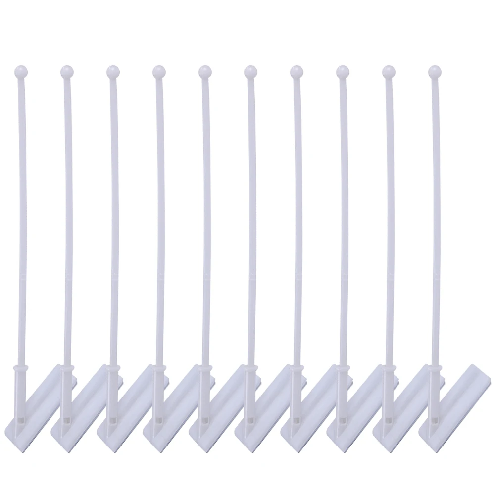 

10pcs Car Flagpole Sturdy Adjustable Plastic Vehicle Flagpole Adhesive Wear Resistant Compact Travel Car Supplies