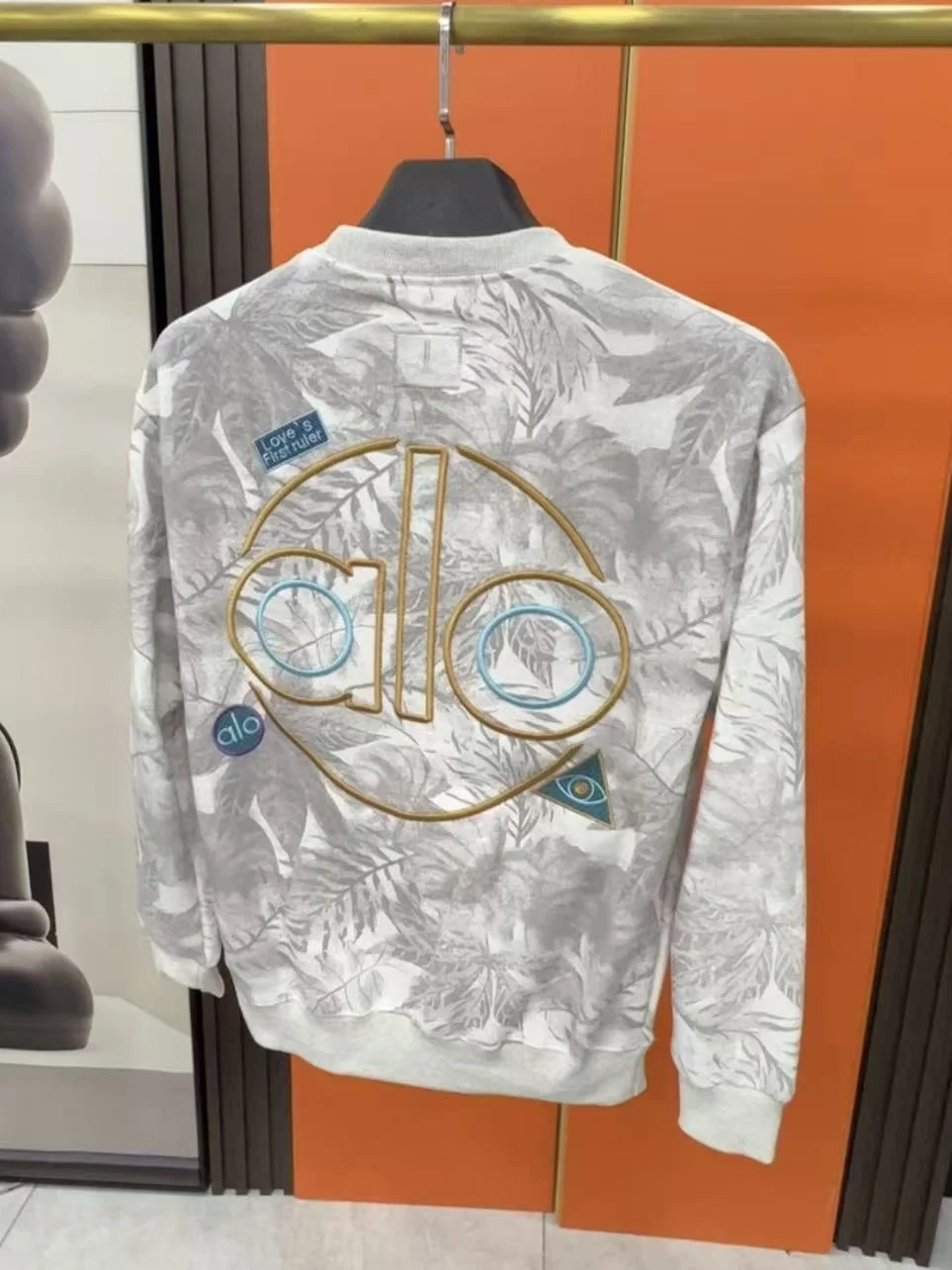 

Мужская толстовка с вышивкой, круглым вырезом и длинными рукавами, повседневная, универсальная, с принтом, удобная, дышащая, из смесового хлопка