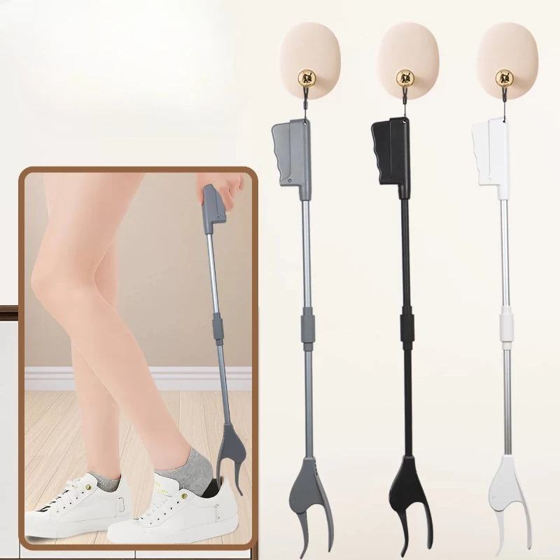 69cm Professional aluminum Shoe Horn Long Handle Shoehorn Useful Shoe Lifter Professiona Magnetic Shoe Spoon Home Pregnant Tools