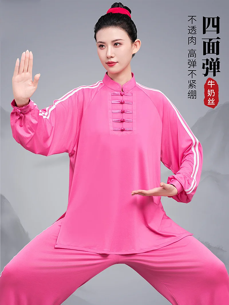 Women's 2026 Spring Autumn Premium Chinese Style Tai Chi Uniform - Polyester Martial Arts Practice Sportswear