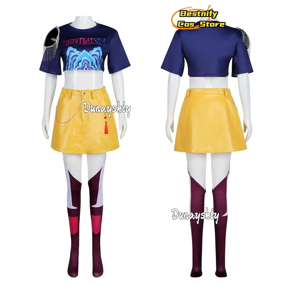 أزياء كوسبلاي كوس هانترز نجم لومي ميرا زوي التأثيرية أزياء أنيمي لعب الأدوار KPop شيطان مجموعة كاملة بدلة فتاة للنساء للهالوين D