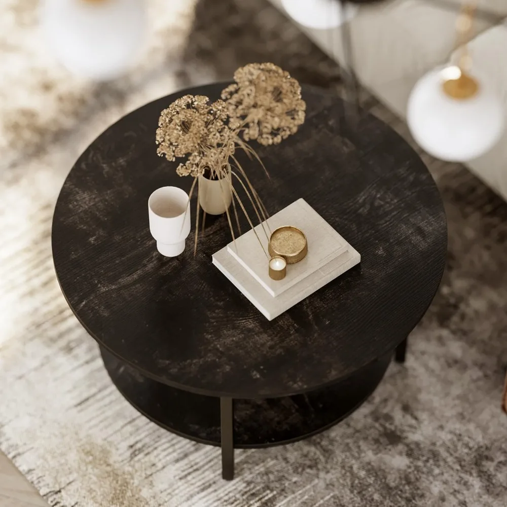 Farmhouse Style Lift Top Coffee Table with Storage, 26.77 Living Room Storage Table, Hidden Compartment for Reception Area