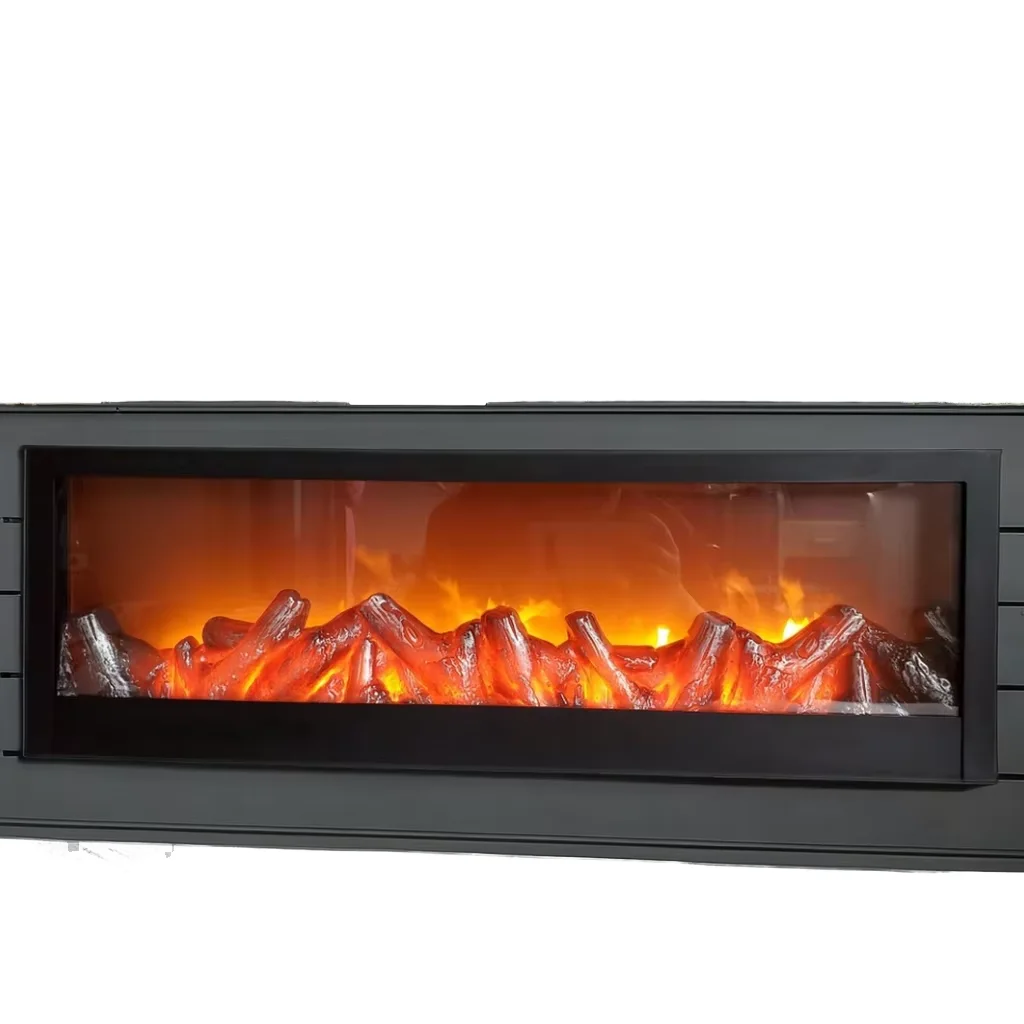 Modern Electric Fireplace LED Flame Heater 1500W Remote Control Steel Material For Hotel Use English Operating