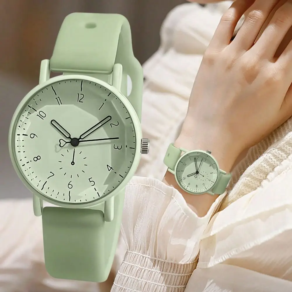 

Новые женские часы ярких цветов с силиконовым ремешком, арабский цифровой циферблат, спортивные наручные часы, женские кварцевые часы для студентов
