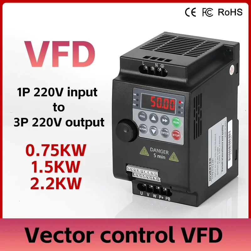 conversor de frequencia vfd micro inverter unidade de frequencia variavel de fases 075kw a 22kw 01