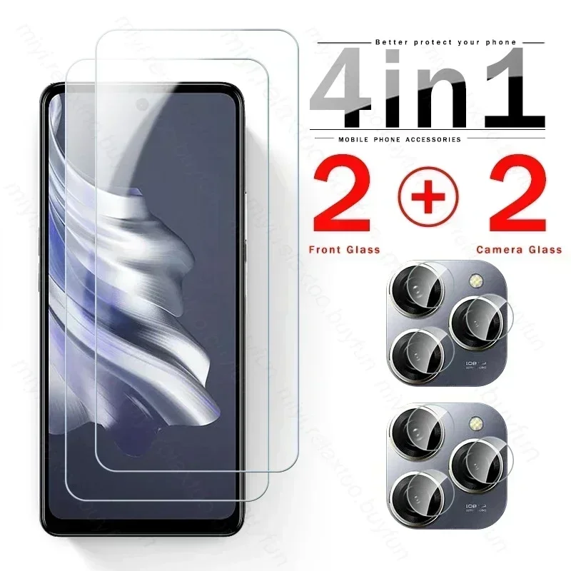 4 In 1 Camera Protective Glass For Tecno Spark 20 Pro 4G Tempered Glass Screen Protector Spark 20C 20 20Pro 4G 2023 Phone Film