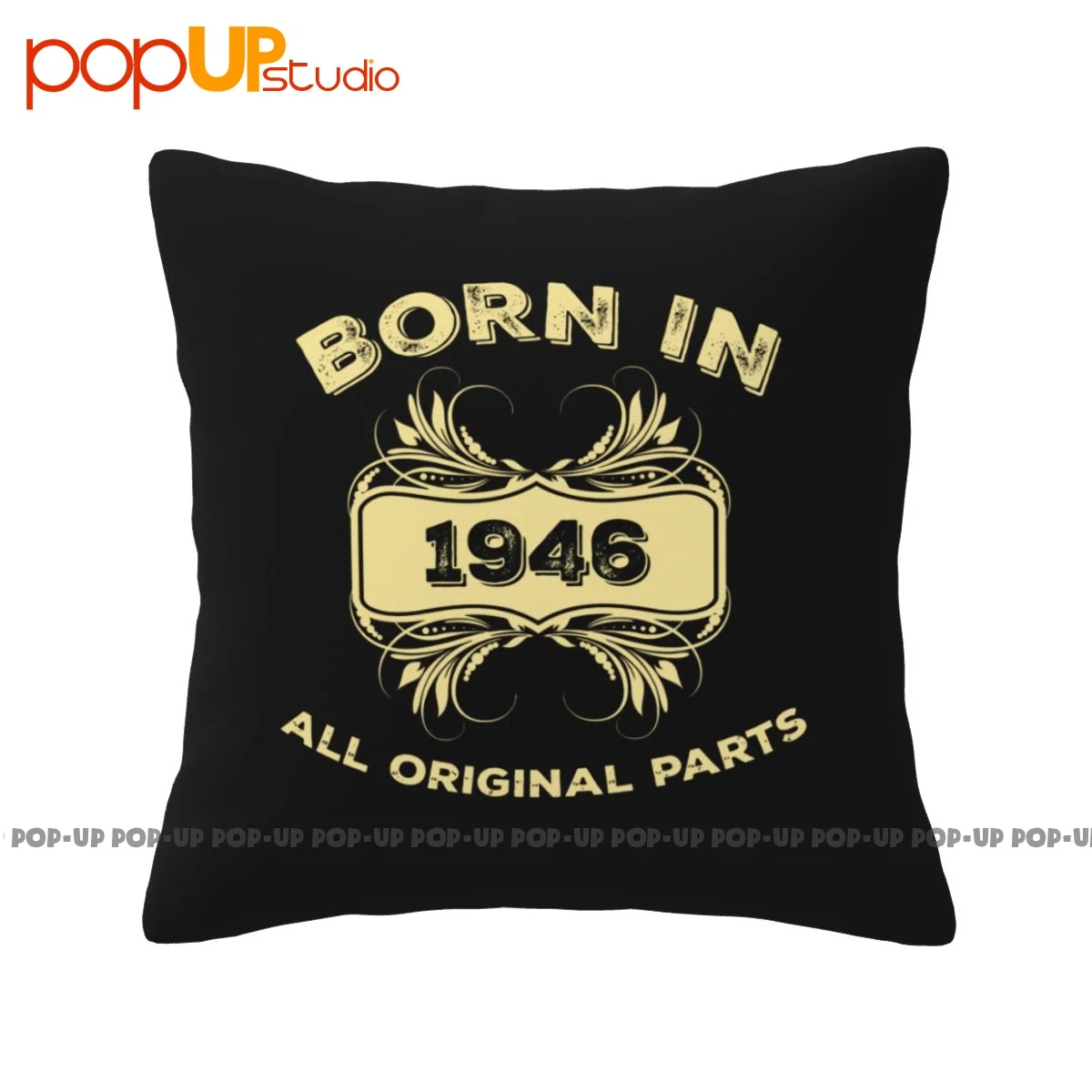 Thick Born In 1946 All Original Parts Pillowcase Throw Pillow Cover For Room Decoration Pattern Decor