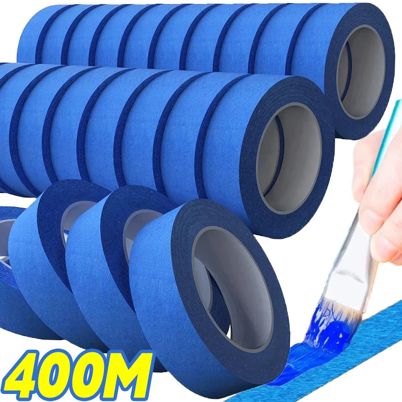 20/400m Blue Painter Masking Tape for Wall Painting Crafts Construction Cleaning Multi-Surface Masking Easy Removal Painter Tape