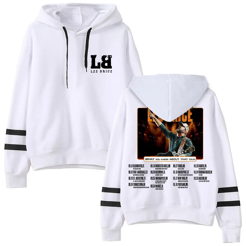 بلوفر Lee Brice What You Know About That Tour Merch بغطاء للرأس بدون جيوب وأكمام متوازية للجنسين #3