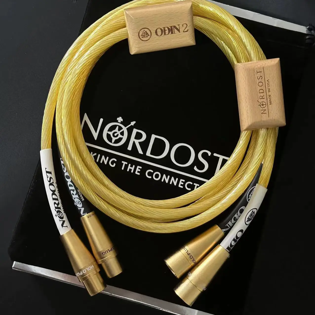 Een Paar Nordost Odin2 Sterling Zilveren Vlaggenschip Audio Kabel Vergulde Xlr Kabel Voor Cd Dvd-Speler Versterker Audiofiel