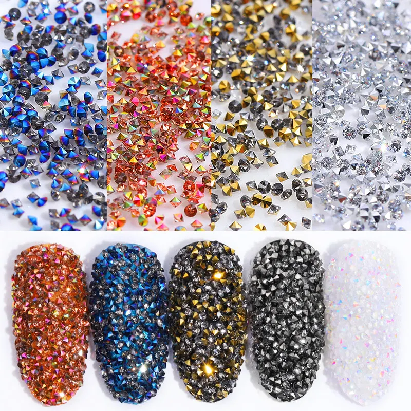 ทำเล็บมือการตกแต่งศิลปะลูกปัดคาเวียร์ทันสมัยวัสดุที่มีคุณภาพสูงการออกแบบที่ไม่ซ้ำกันสีเงินสีทองเสน่ห์เล็บ DIY