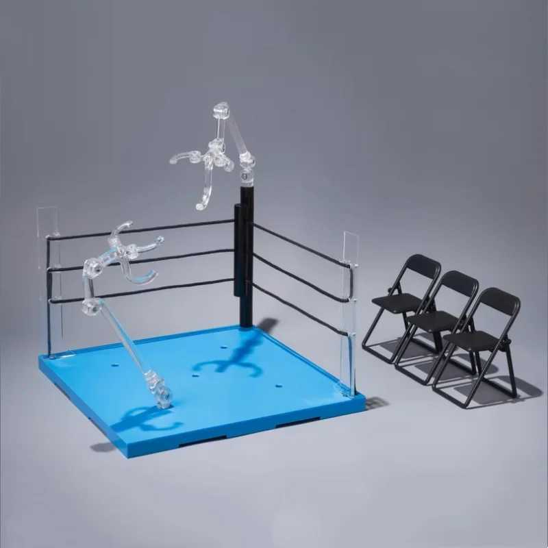 Bandai Shf สําหรับ Action Figure Act แหวน (Neutral Corner) และชุดเก้าอี้พับอะนิเมะอุปกรณ์ต่อพ่วงของเล่นเครื่องประดับตกแต่ง