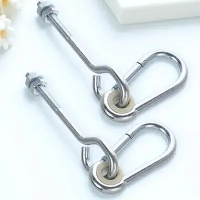 2 stücke Heavy Duty Schaukel Kleiderbügel Decke Montage Haken Metall Hängematte Hängen Hardware Robuste Schwenk Aufhänger Für Veranda Schaukeln