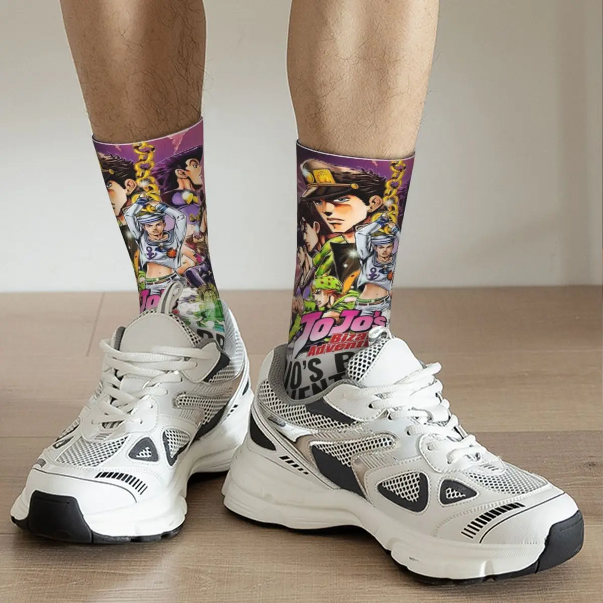 Calcetines Unisex acogedores con estampado 3D, Hip Hop, Jojo Bizarre Adventure, calcetines interesantes para las cuatro estaciones