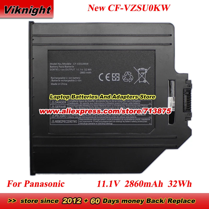 

Новый высококачественный аккумулятор CF-VZSU0KW CF-VZSUOKW 11,1 В 2860 мАч 32 Втч для ноутбука Panasonic CF-54 mk1 Media Bay 2nd CF-VZSU0PW