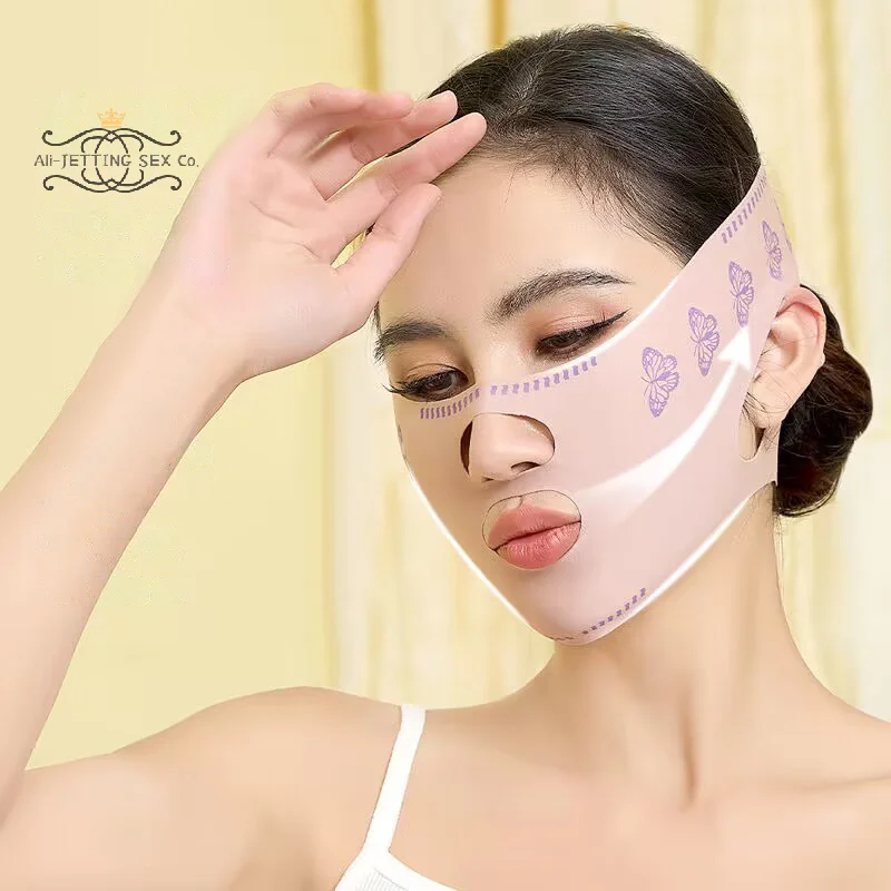 Face Bandage Breathable V Face Band Cheek Lift Up Anti Wrinkle Face Thin Mask Reduce Double Chin V-Line Shaping Face Tool