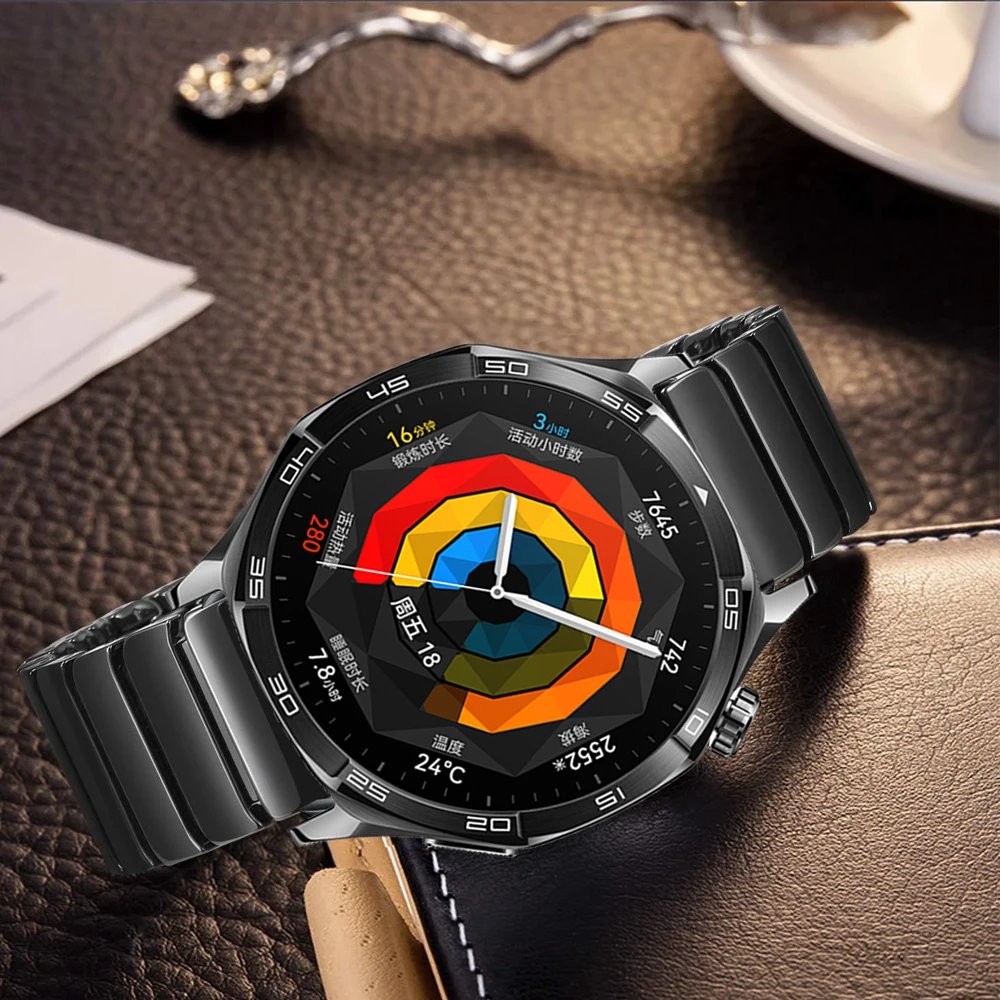 22mm 20mm Ceramic Strap for Samsung Galaxy Watch 7 6 5 Classic 6 Huawei Watch GT5 46mm Abrasion Resistant Strap for Amazfit GTR