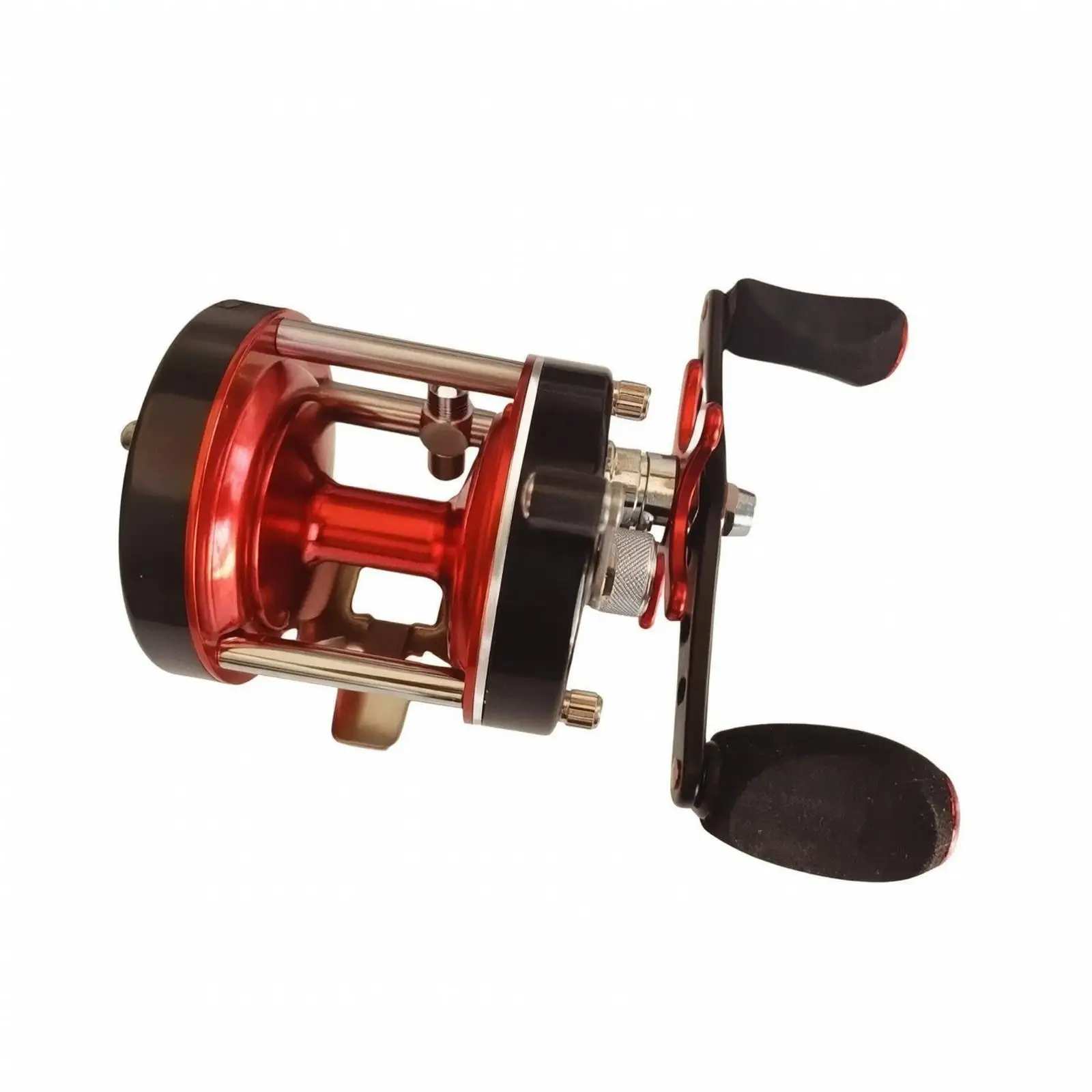 Heavy Duty Conventional Drum Reel for Boat Fishing Twinknob Handle Smooth Line Retrieval Metal Build