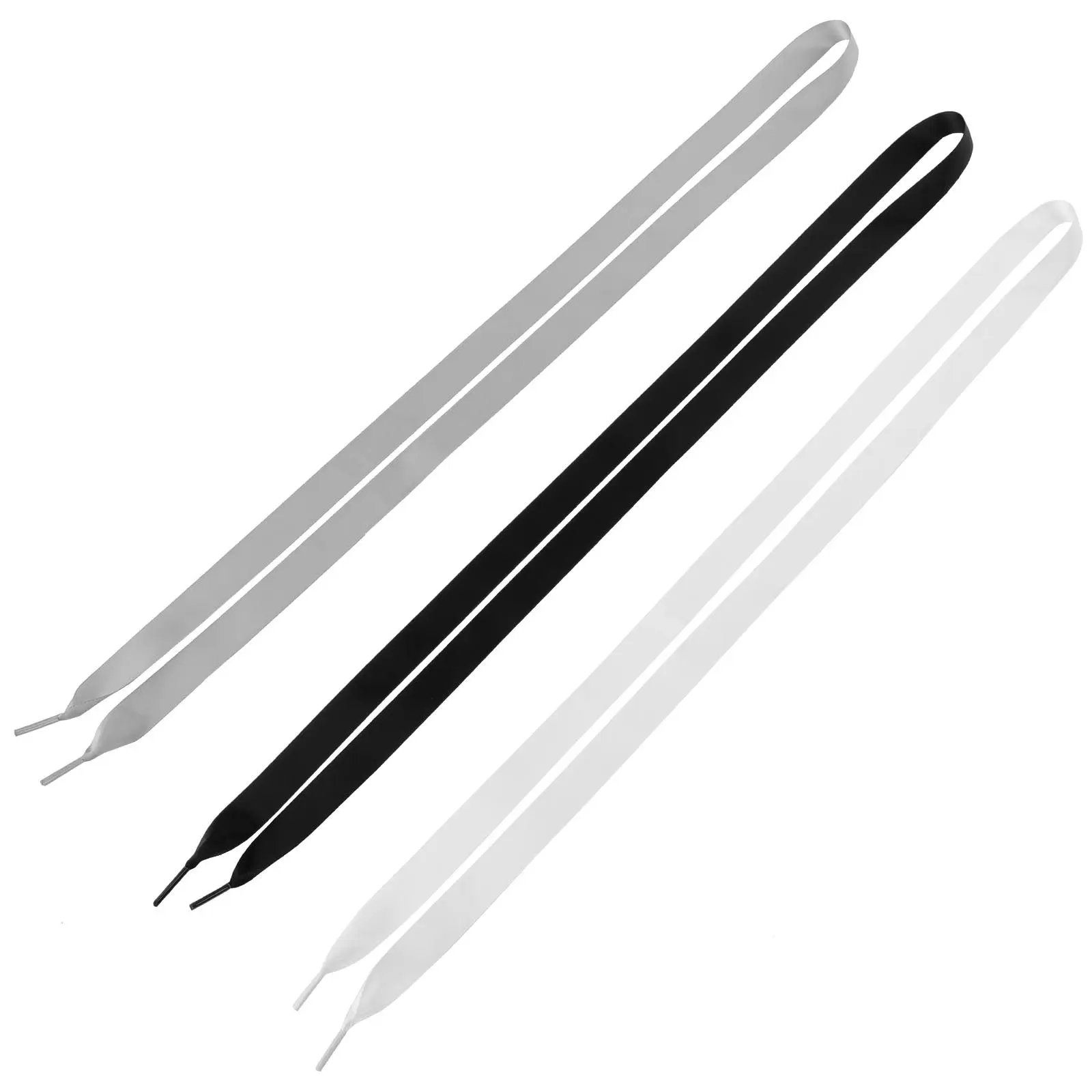 

3Pcs Decorative Satin Shoelaces Fashionable Lace Accessories for Casual Sneakers Female Shoe Laces Trendy Stylish Shoe