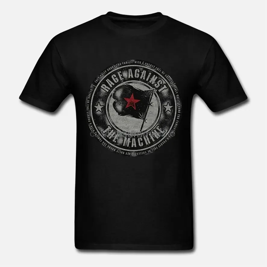 Rage Against The Machine Seal Rock Tom Morello Tee T-Shirt Mens Unisex Great Discount Cotton Men Tee