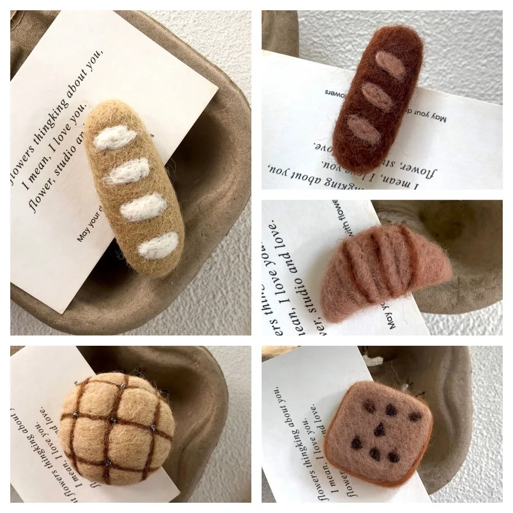 ورأى الصوف الكرتون الخبز الفرنسي مشبك شعر الإبداعية لطيف الزبيب نخب دبوس بريتزل الحلو الأناناس كعكة بروش الشارع الشهير