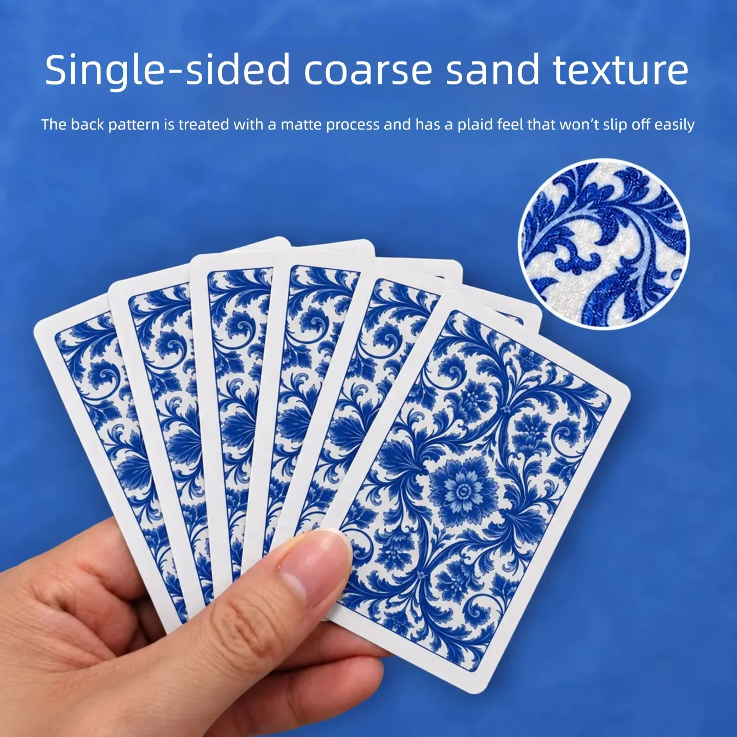 PVC Playing Cards Blue‑White Porcelain Pattern High‑Grade Waterproof Fold‑Resistant Thick Hard Poker Cards For Club Table Game