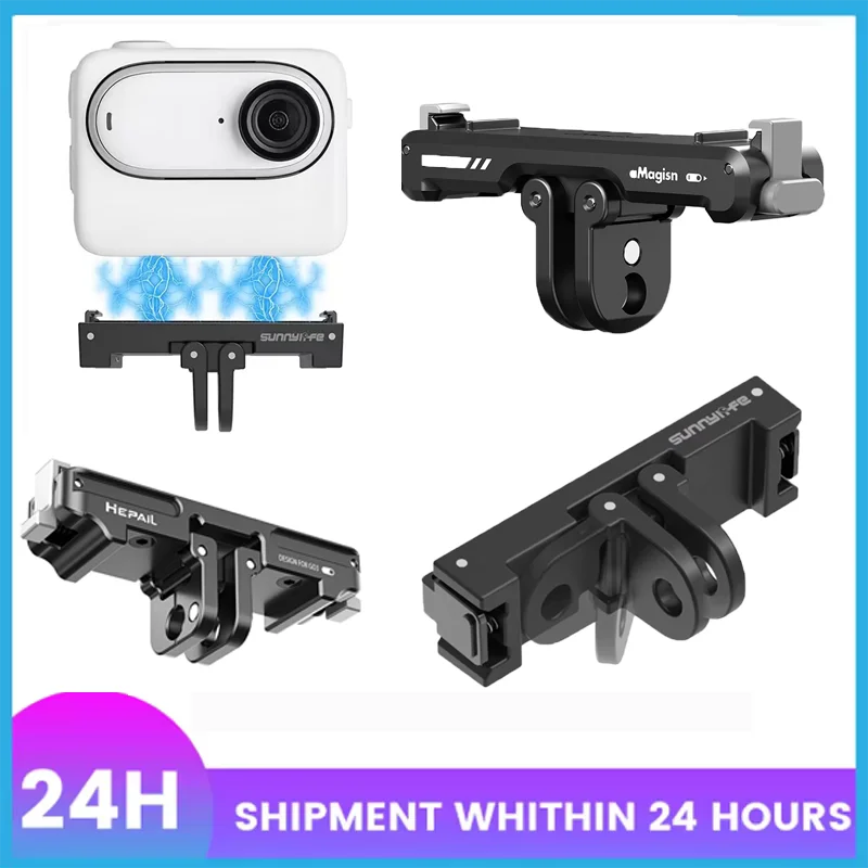 

For Insta360 GO3/3S Magnetic Quick Release Adapter Metal/ABS Selfie Stick Tripod Adapter Foldable Thumb Camera Accessories