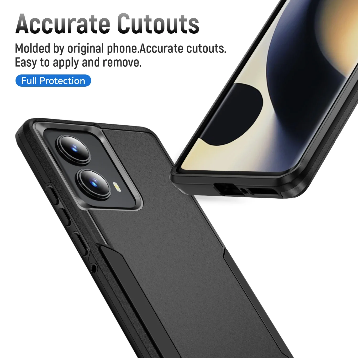 TPU/PC Case for Moto Edge 2024 Motorola Funda Capa Shockproof Phone Cover Hybrid Armor Shell 2IN1 Dual Layer Protection