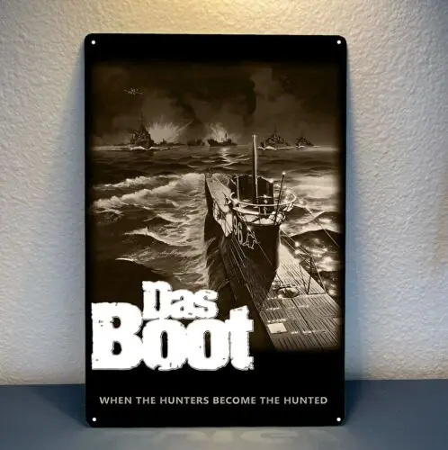 Металлический постер из фильма «Подводная лодка» 1e,Das Boot — коллекционная жестяная вывеска — размер: 20x30 см Металлический постер из фильма «Подводная лодка» 1e,Das Boot — коллекционная жестяная вывеска — размер: 20x30 см